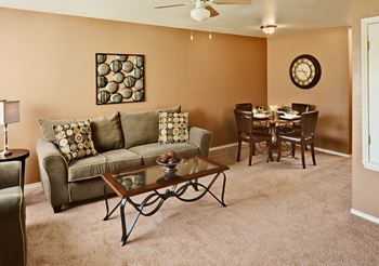 Open-concept floor plan